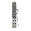 55 in. 8-Jet Stainless Steel Aluminum/Glass Shower Panel Systems With Adjustable Rainfall Showerhead, Round Handheld Shower,LED Temperature Display, Self-Cleaning & Jet Massage Feature Load image into Gallery viewer, 55 in. 8-Jet Stainless Steel Aluminum/Glass Shower Panel Systems With Adjustable Rainfall Showerhead, Round Handheld Shower,LED Temperature Display, Self-Cleaning & Jet Massage Feature