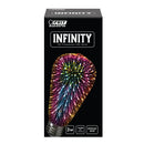 ST19 Infinity 3D Fireworks Effect LED Bulb, 2 Watts, E26, Prismatic White, Non-dimmable Load image into Gallery viewer, ST19 Infinity 3D Fireworks Effect LED Bulb, 2 Watts, E26, Prismatic White, Non-dimmable