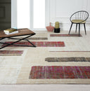 24-Seven by N Natori Art Moderna Brick/Pink/Sand 5 ft. 3 in. x 7 ft. 6 in. Area Rugs Load image into Gallery viewer, 24-Seven by N Natori Art Moderna Brick/Pink/Sand 5 ft. 3 in. x 7 ft. 6 in. Area Rugs