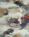 24-Seven by N Natori Abstract Cloud/Multi 5 ft. 3 in. x 7 ft. 6 in. Area Rugs Load image into Gallery viewer, 24-Seven by N Natori Abstract Cloud/Multi 5 ft. 3 in. x 7 ft. 6 in. Area Rugs