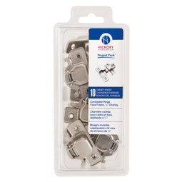 Hinge Concealed 1/2 Inch Overlay Face Frame Self-Close (2-Hinges/Per Pack) - Hickory Hardware - 5 Pack Hinge Concealed 1/2 Inch Overlay Face Frame Self-Close (2-Hinges/Per Pack) - Hickory Hardware - 5 Pack