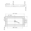 Shower Tray - Center Drain Single-Threshold - Acrylic and fiberglass -  60 X 32 X 5.5 Load image into Gallery viewer, Shower Tray - Center Drain Single-Threshold - Acrylic and fiberglass -  60 X 32 X 5.5