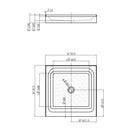 Center Drain Shower Pan - Shower Pan - Single Threshold - 36 X 36 X 5.5 Load image into Gallery viewer, Center Drain Shower Pan - Shower Pan - Single Threshold - 36 X 36 X 5.5