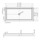 Acrylic Shower Pan Center Drain - Single Threshold - Resin and fiberglass -72 X 34 X 5.5 Load image into Gallery viewer, Acrylic Shower Pan Center Drain - Single Threshold - Resin and fiberglass -72 X 34 X 5.5