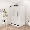 36 In. W x 76 In. H Shower Door Return Panel - 8mm Clear Tempered Glass Load image into Gallery viewer, 36 In. W x 76 In. H Shower Door Return Panel - 8mm Clear Tempered Glass