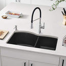 32 inch Double Bowl Undermount Kitchen Sink - 60/40 Load image into Gallery viewer, 32 inch Double Bowl Undermount Kitchen Sink - 60/40