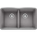 32 inch Double Bowl Kitchen Sink - Undermount Double Basin Load image into Gallery viewer, 32 inch Double Bowl Kitchen Sink - Undermount Double Basin