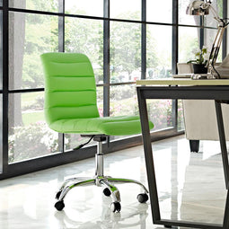 Modway Ripple Armless Mid Back Vinyl Swivel Computer Desk Office Chair - Computer Chair Modway Ripple Armless Mid Back Vinyl Swivel Computer Desk Office Chair - Computer Chair