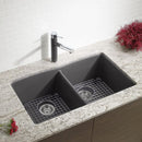 32 inch Double Bowl Kitchen Sink - Undermount Double Basin Load image into Gallery viewer, 32 inch Double Bowl Kitchen Sink - Undermount Double Basin
