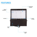 150 Watt LED Flood Light, 5700K, AC120-277V, Bronze, Dimmable, Outdoor Lighting, IP65 Waterproof LED Security Area Lights for Yard, Parking Lot, Playground & Stadium Lights Load image into Gallery viewer, 150 Watt LED Flood Light, 5700K, AC120-277V, Bronze, Dimmable, Outdoor Lighting, IP65 Waterproof LED Security Area Lights for Yard, Parking Lot, Playground & Stadium Lights