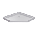 Single Threshold Neo Angle Shower Base In White Load image into Gallery viewer, Single Threshold Neo Angle Shower Base In White