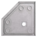 Single Threshold Neo Angle Shower Base In White Load image into Gallery viewer, Single Threshold Neo Angle Shower Base In White