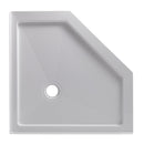 Single Threshold Neo Angle Shower Base In White Load image into Gallery viewer, Single Threshold Neo Angle Shower Base In White