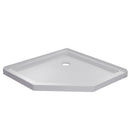 Single Threshold Neo Angle Shower Base In White Load image into Gallery viewer, Single Threshold Neo Angle Shower Base In White