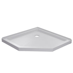 Single Threshold Neo Angle Shower Base In White Single Threshold Neo Angle Shower Base In White