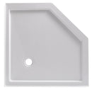 Single Threshold Neo Angle Shower Base In White Load image into Gallery viewer, Single Threshold Neo Angle Shower Base In White