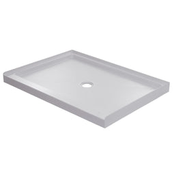 Foremost White Single Curb Shower Base With Center Drain Foremost White Single Curb Shower Base With Center Drain