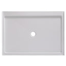 Foremost White Single Curb Shower Base With Center Drain Load image into Gallery viewer, Foremost White Single Curb Shower Base With Center Drain
