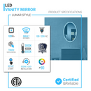 oval-led-lighted-mirror-touch-switch-defogger-and-cct-remembrance-lunar-style Load image into Gallery viewer, oval-led-lighted-mirror-touch-switch-defogger-and-cct-remembrance-lunar-style