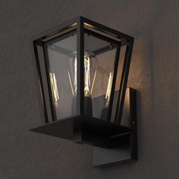 Matte Black Finish Wall Sconce Fixture, UL Listed for Damp Location, E26 Socket Wall Lamp, 3 Years Warranty Matte Black Finish Wall Sconce Fixture, UL Listed for Damp Location, E26 Socket Wall Lamp, 3 Years Warranty