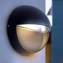 12W, Decorative LED Outdoor Wall Sconce, Half Round, Dimmable, ETL Listed, Frosted Glass Shade, Wet Location, 3000K/5000K, Black 12W, Decorative LED Outdoor Wall Sconce, Half Round, Dimmable, ETL Listed, Frosted Glass Shade, Wet Location, 3000K/5000K, Black