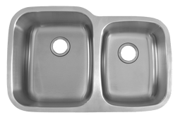 60/40 Lancer Undermount Dual Compartments Kitchen Sink In Rounded Bowls 60/40 Lancer Undermount Dual Compartments Kitchen Sink In Rounded Bowls