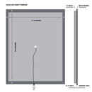 24 in. x 36 in. LED Lighted Bathroom Vanity Mirror, On/Off Touch Switch & CCT Changeable With Remembrance, Anti-Fog Mirror, Wall Mounted Makeup Vanity Mirror, Window Style Load image into Gallery viewer, 24 in. x 36 in. LED Lighted Bathroom Vanity Mirror, On/Off Touch Switch & CCT Changeable With Remembrance, Anti-Fog Mirror, Wall Mounted Makeup Vanity Mirror, Window Style