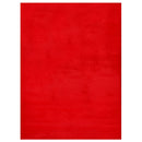 Rabbit Fur Area Rugs Red Rectangle 5-X-7 Load image into Gallery viewer, Rabbit Fur Area Rugs Red Rectangle 5-X-7