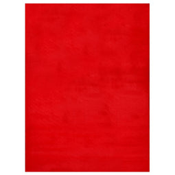 Rabbit Fur Area Rugs Red Rectangle 5-X-7 Rabbit Fur Area Rugs Red Rectangle 5-X-7