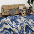 Regency-958 Area Rugs Rectangle Blue-Thunder 5-X-7 Load image into Gallery viewer, Regency-958 Area Rugs Rectangle Blue-Thunder 5-X-7