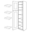 Luxor Espresso - Utility Cabinet | 18"W x 96"H x 24"D Load image into Gallery viewer, Luxor Espresso - Utility Cabinet | 18"W x 96"H x 24"D
