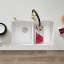 32 inch Double Bowl Kitchen Sink - Undermount Double Basin Load image into Gallery viewer, 32 inch Double Bowl Kitchen Sink - Undermount Double Basin