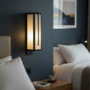 Load image into Gallery viewer, 4″W x 12.5″H Black Wall Sconce with Integrated 15W LED – 5000K Hardwired Light