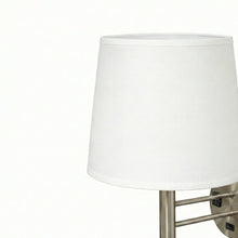 Load image into Gallery viewer, 11″W x 16″H Single Wall Lamp with White Linen Shade – Brushed Nickel Finish - 4 Pack - LEDMyPlace