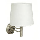 Load image into Gallery viewer, 11″W x 16″H Single Wall Lamp with White Linen Shade – Brushed Nickel Finish - 4 Pack - LEDMyPlace