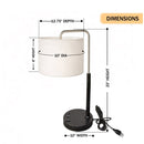 Load image into Gallery viewer, 12.75″D x 23″H Modern Desk Lamp with White Linen Shade – Black or Brushed Nickel Finish - 2 Pack - LEDMyPlace