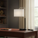 Load image into Gallery viewer, 12.75″D x 23″H Modern Desk Lamp with White Linen Shade – Black or Brushed Nickel Finish - 2 Pack - LEDMyPlace