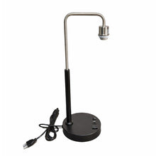 Load image into Gallery viewer, 12.75″D x 23″H Modern Desk Lamp with White Linen Shade – Black or Brushed Nickel Finish - 2 Pack - LEDMyPlace