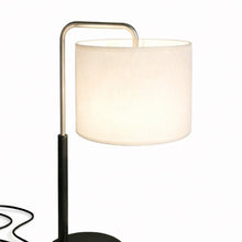 Load image into Gallery viewer, 12.75″D x 23″H Modern Desk Lamp with White Linen Shade – Black or Brushed Nickel Finish - 2 Pack - LEDMyPlace