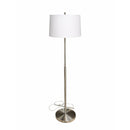 Load image into Gallery viewer, 15" Dia x 59"H Modern Floor Lamp with White Linen Shade – Brushed Nickel Finish - 2 Pack - LEDMyPlace