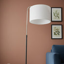 Load image into Gallery viewer, 15″W x 60″H Floor Lamp with White Linen Shade – Black or Brushed Nickel Finish - 2 Pack - LEDMyPlace