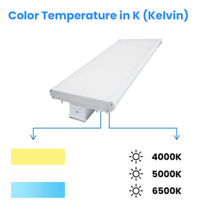 4FT Linear LED High Bay Light 165W/200W/225W Wattage Adjustable, 4000k/5000K/6500K CCT Changeable, Dip Switch, 0-10V Dim, 120-277V Input Voltage, ETL, DLC 5.1 Listed