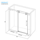 Load image into Gallery viewer, Ivanees 72 In. W X 76 In. H Frameless Single Sliding Glass Shower Door With 3 Glass Panels &amp; 8mm Clear Tempered Glass- Barn Door Style