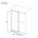 Load image into Gallery viewer, Ivanees Adjustable Semi-Frameless Dual Sliding Glass Bathtub Door with Clear Tempered Glass