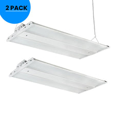 Load image into Gallery viewer, 2FT LED Linear High Bay Shop Light, 110W, 5700K, 15000LM, 120-277VAC, 0-10V Dim, UL DLC Listed, Linear Hanging Light for Warehouse Workshops-2 Pack