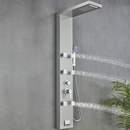 Load image into Gallery viewer, 53 in. 6-Jet Stainless Steel Shower Panel System w/ Fixed Rainfall &amp; Waterfall Shower Head, Tub Spout &amp; Handheld, Jet Massage Feature
