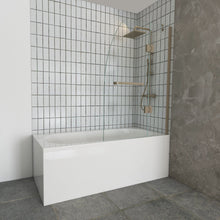 Load image into Gallery viewer, Ivanees 60 In. H x 45 In. W Hinged Frameless French Glass Bathtub Door