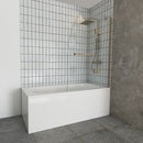 Load image into Gallery viewer, Ivanees 60 In. H x 45 In. W Hinged Frameless French Glass Bathtub Door