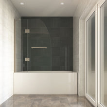Load image into Gallery viewer, Ivanees 60 In. H x 45 In. W Hinged Frameless French Glass Bathtub Door