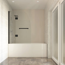 Load image into Gallery viewer, Ivanees 60 In. H x 45 In. W Hinged Frameless French Glass Bathtub Door